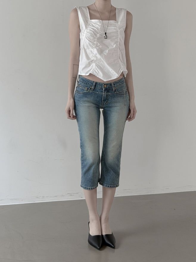 Silla Square Shirred Blouse
