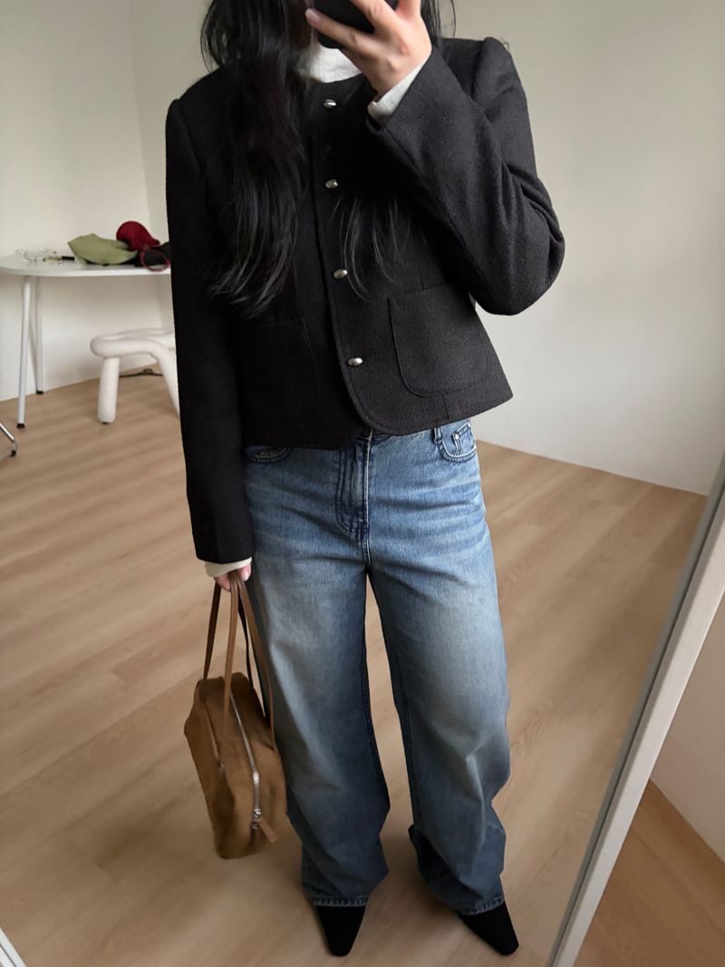 306 Brushed Wide Denim Pants