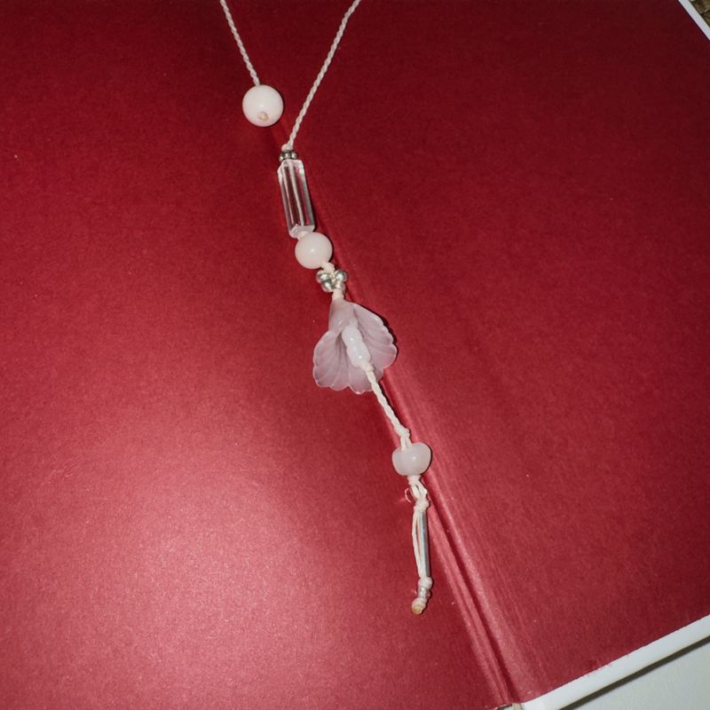 silver drop white flower bookmark