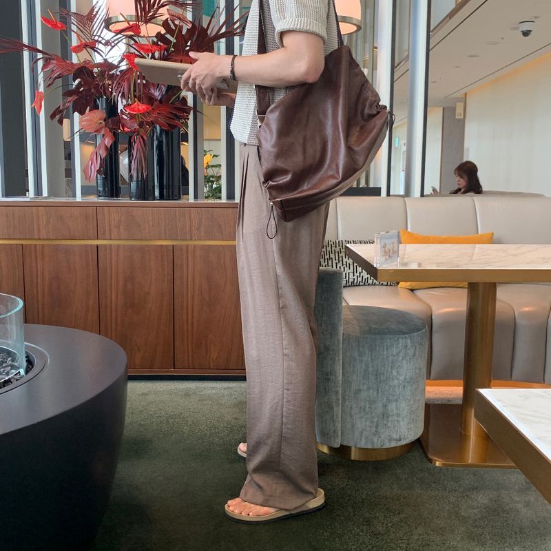 LMN Cool linen bendable pintuck slacks (4 colors)