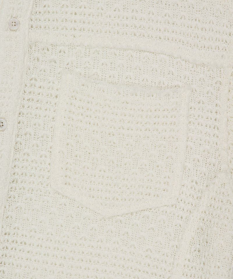 RAW CUT KNIT HALF SHIRT