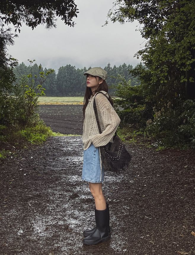 Bohemian Summer Eyelet Punching Knitwear
