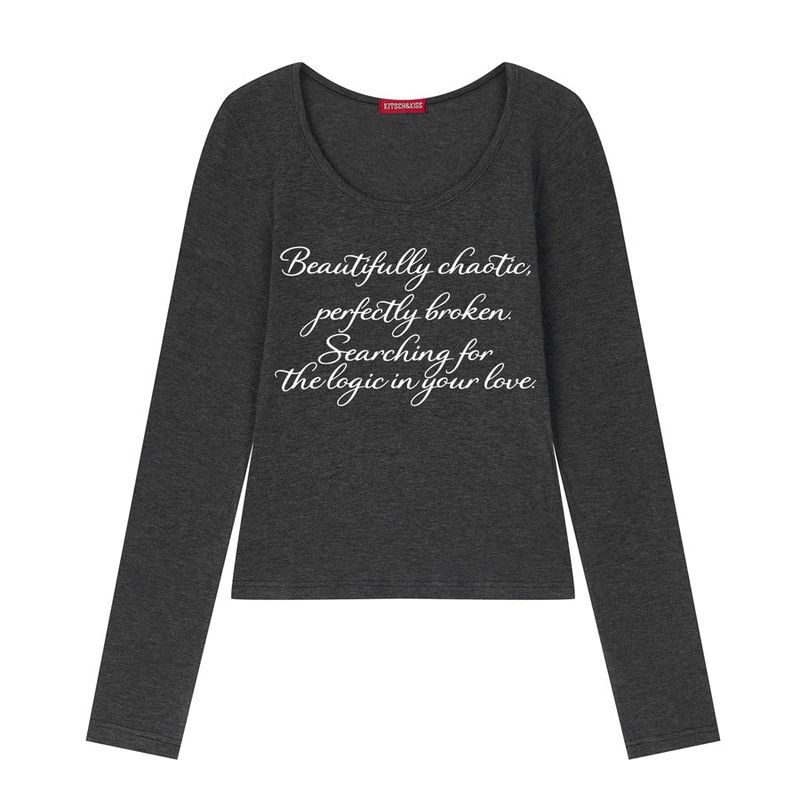 kitsch&kiss（キッチアンドキス）の「BEAUTIFULLY MELANGE LONG SLEEVE (SBLKNK-102)（Tops）」