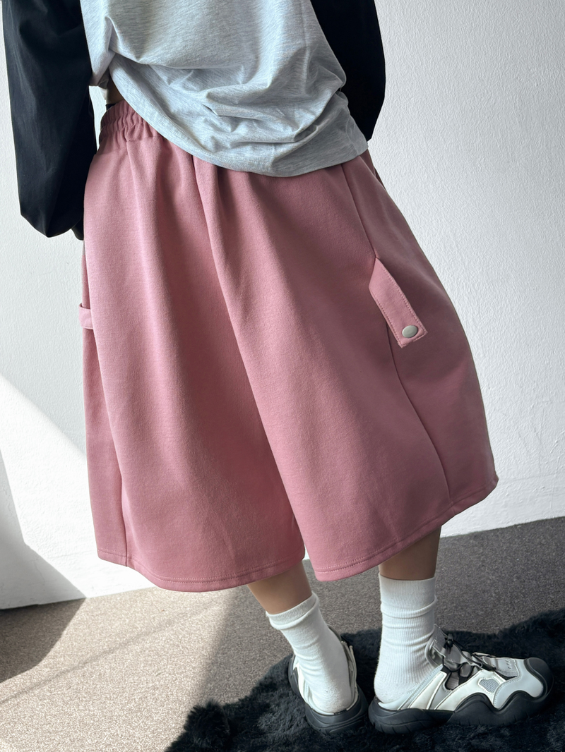 Pinter Snap Color Block Balloon Bermuda Shorts 7color