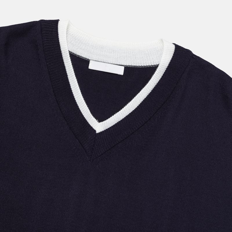 Coloring MER V-neck knit 4COLOR