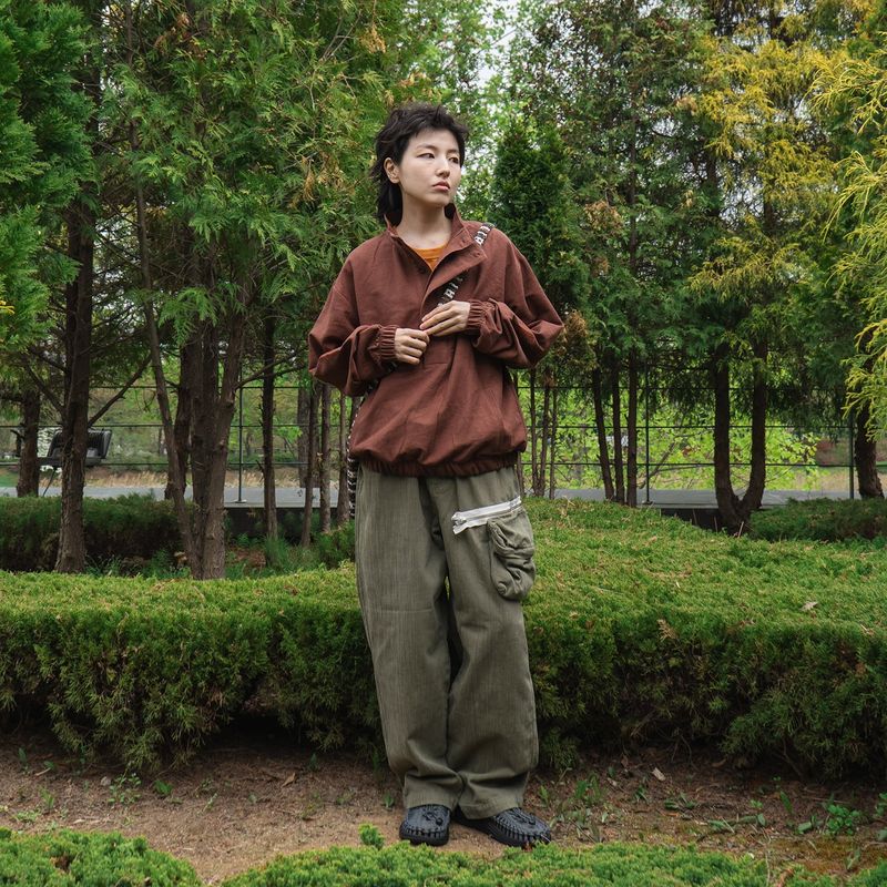 Pullover work shirt / Brick