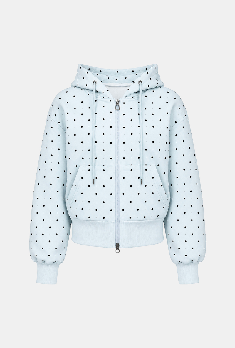 Mimi Dot Balloon Hoodie Zip-up