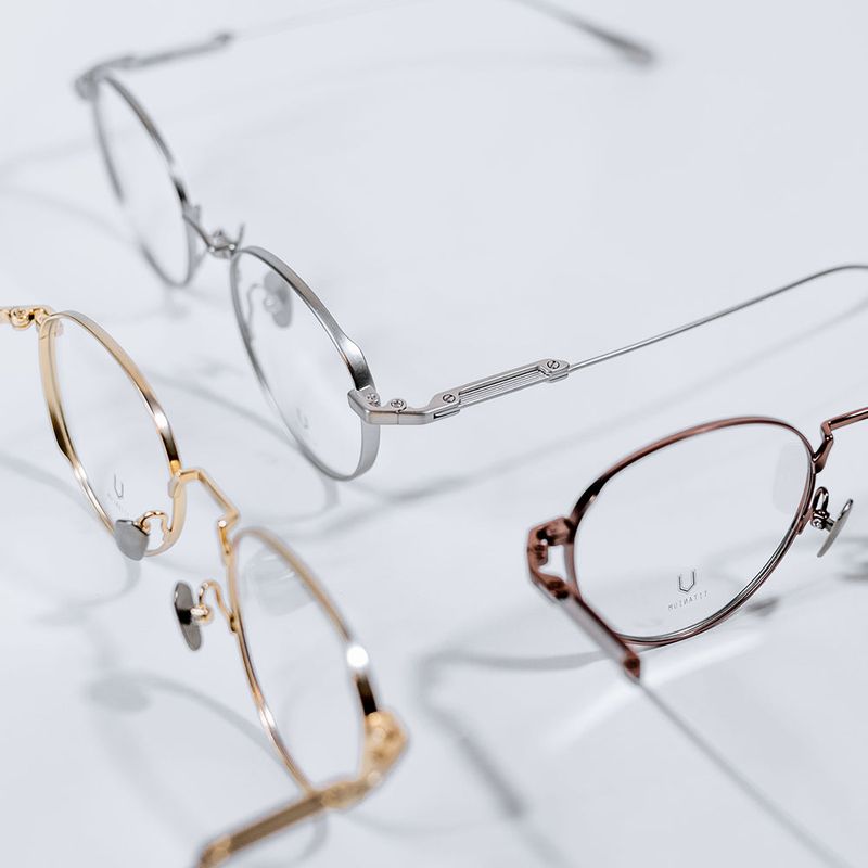 Knouun Round titanium glasses CODE. 102. C Sizzy silver