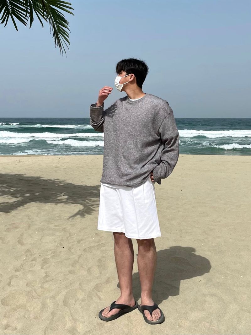 PORT COTTON TWO TUCK HALF PANTS(5COLOR)