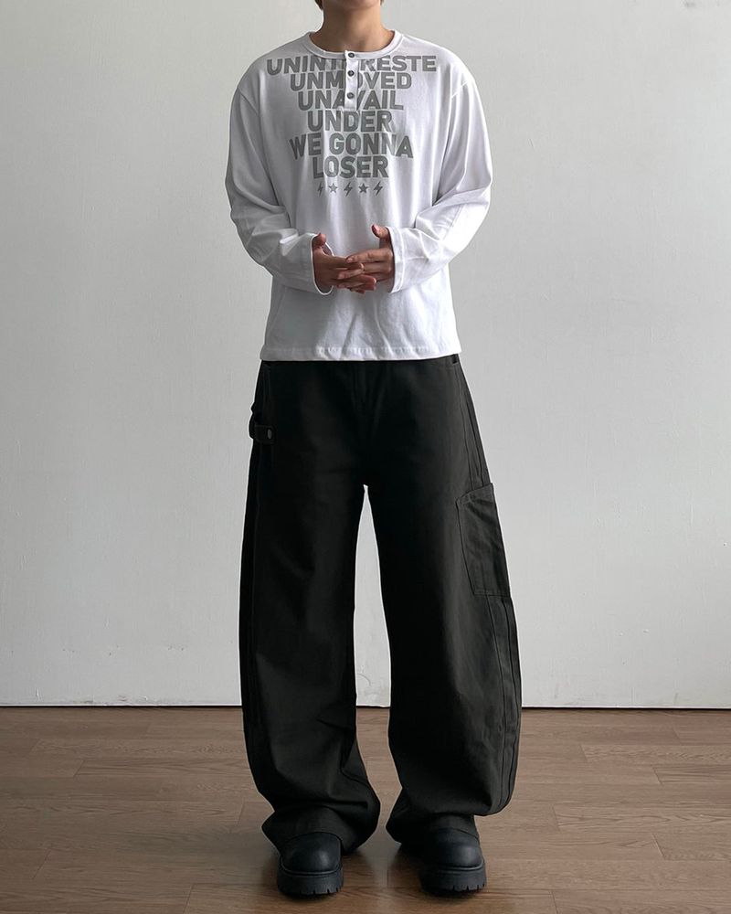 Type Henley Neck Long Sleeve
