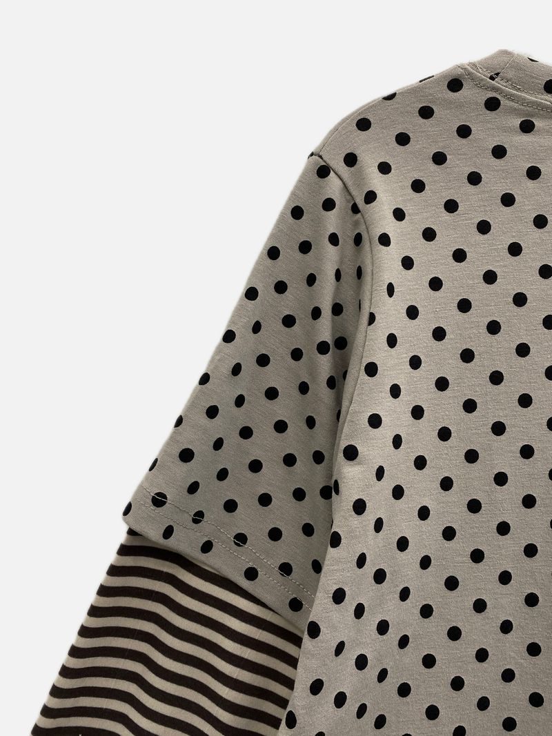 Mocha Dot Layered T-Shirt (2c)