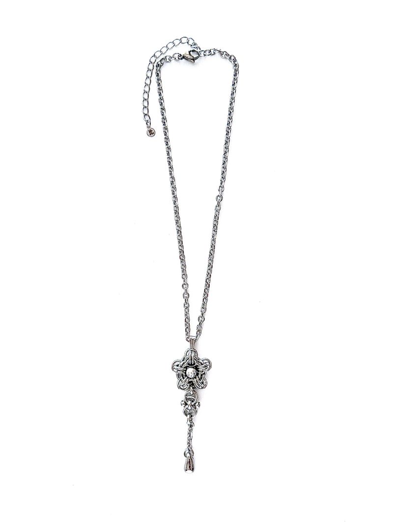 Pearl Encrusted O-ring Necklace (size: 2type) (color: 2type)