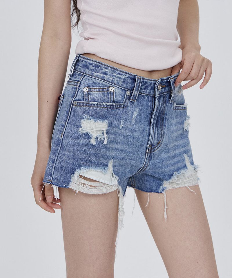 CONY VINTAGE DESTROYED DENIM SHORTS
