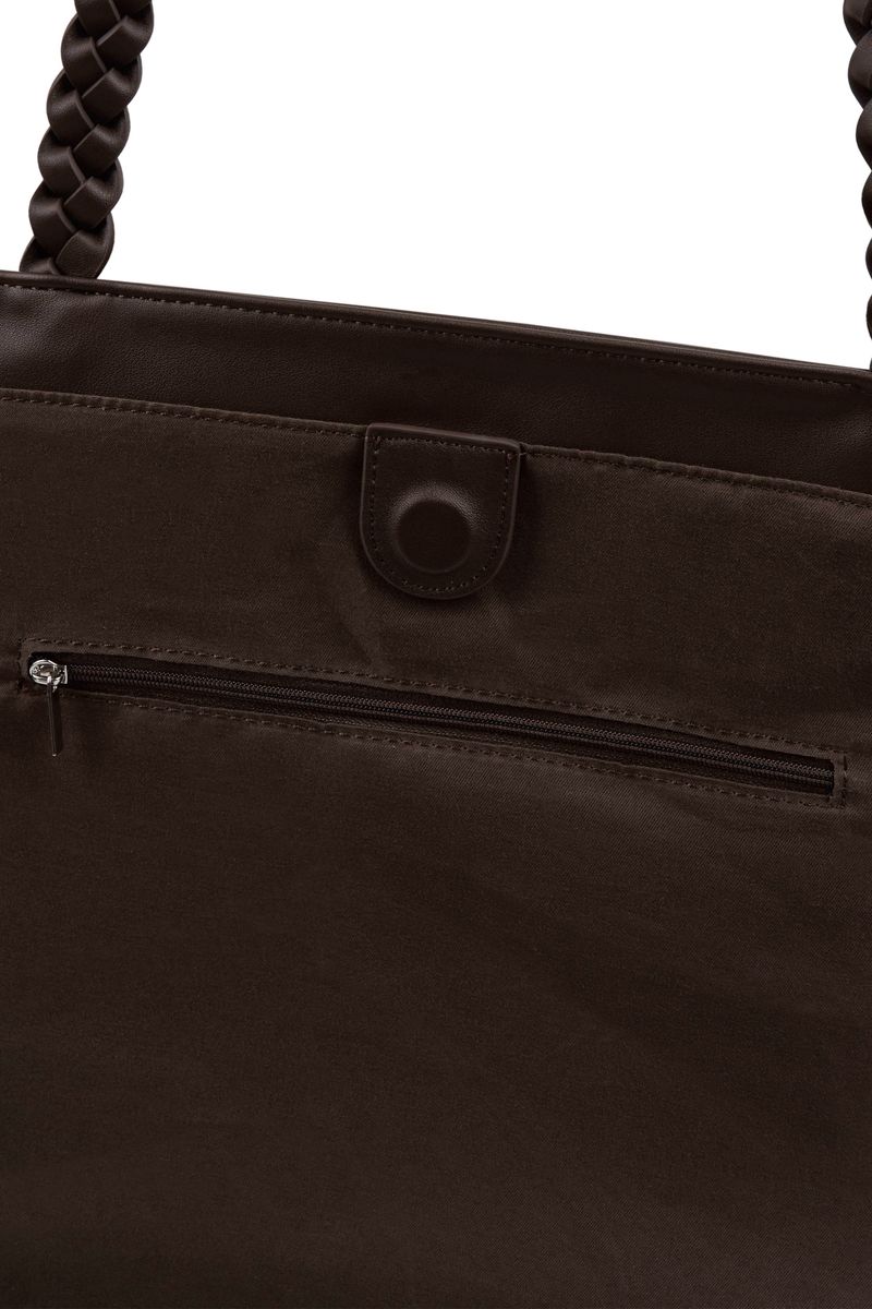 09 Numbering Leather Bag, Dark Brown