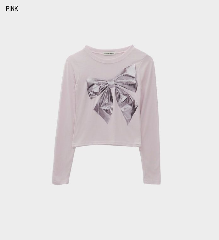 グリッターリボンプリンティドTシャツ