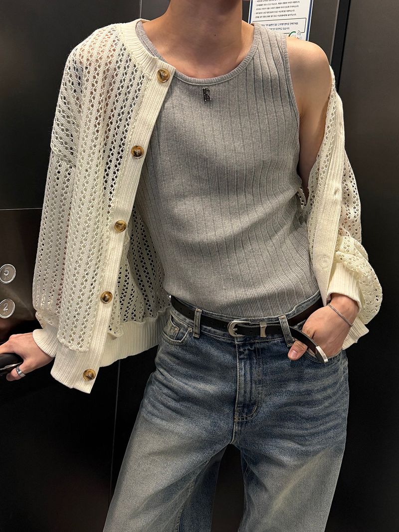 Crochet crop cardigan(2color)
