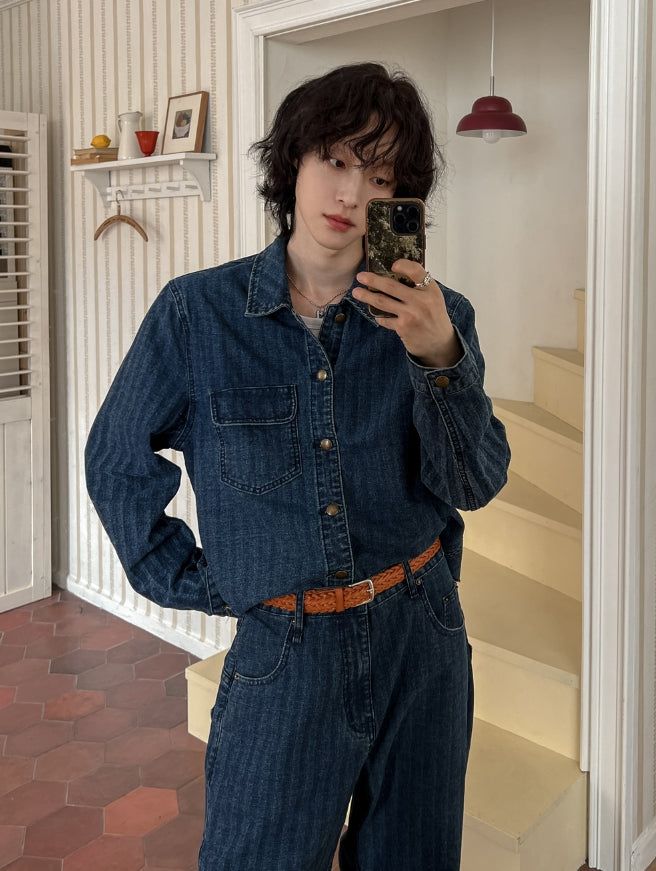 Rockins ST Crop Denim Jacket