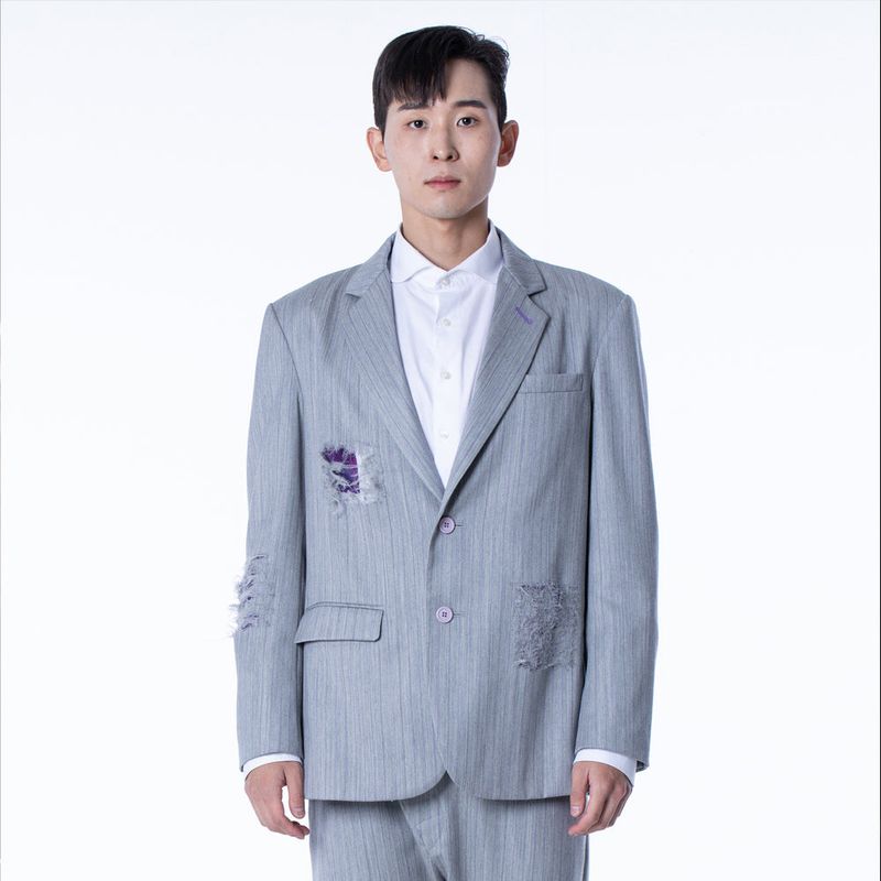 Suffering-Character purple Blazer