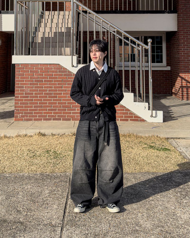 Serin Curved Balloon Denim Pants