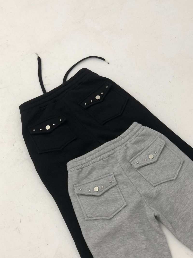 Silver Stud Bootcut Pants