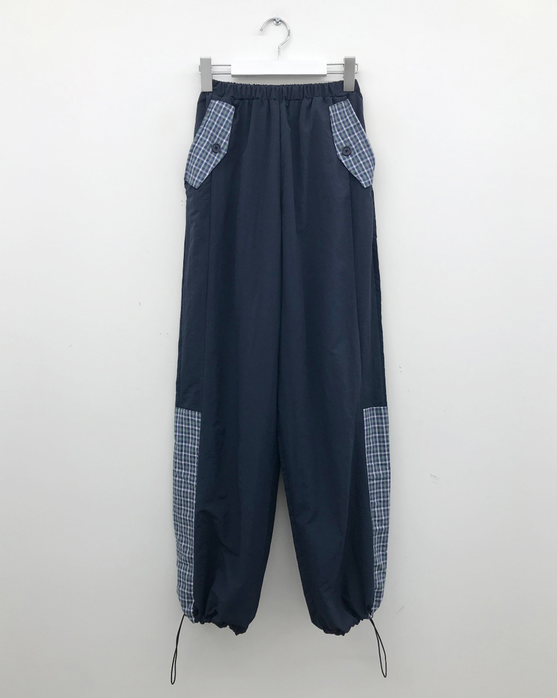 Pisso check string pants (2color)