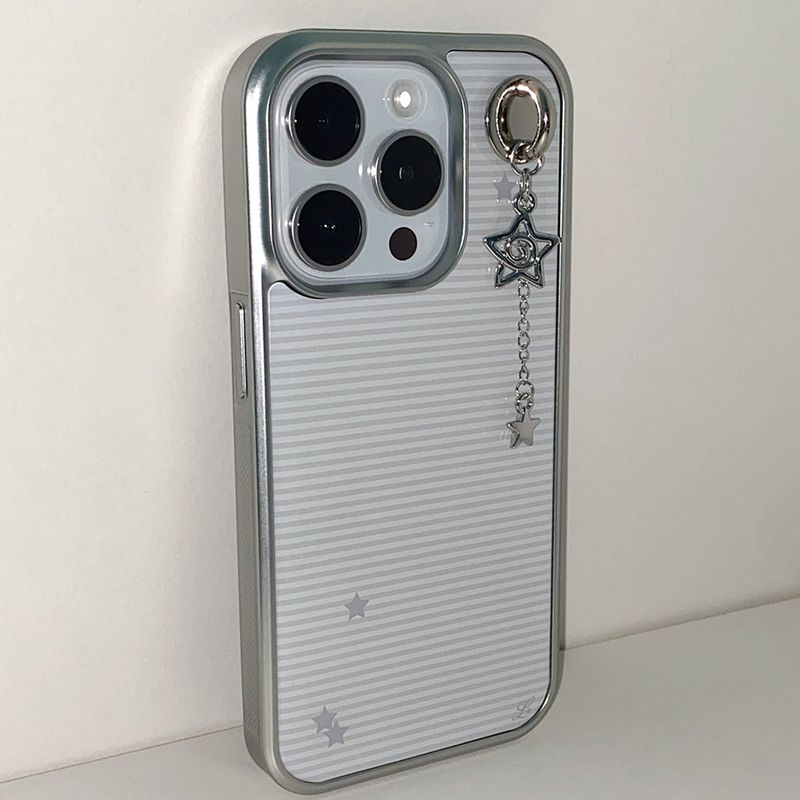 [MADE] SRARRY STRIPE PHONE CASE (epoxy silver bumper)