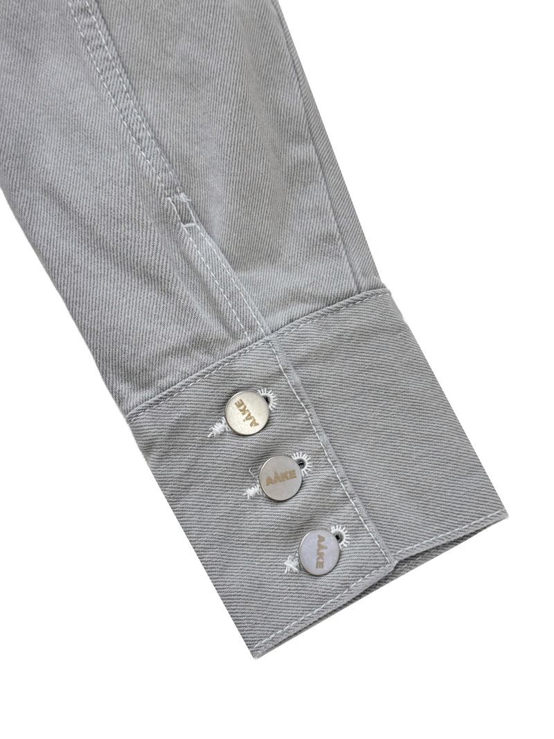 ANGLED GRAY WASHING UNBAL JK (light gray!)