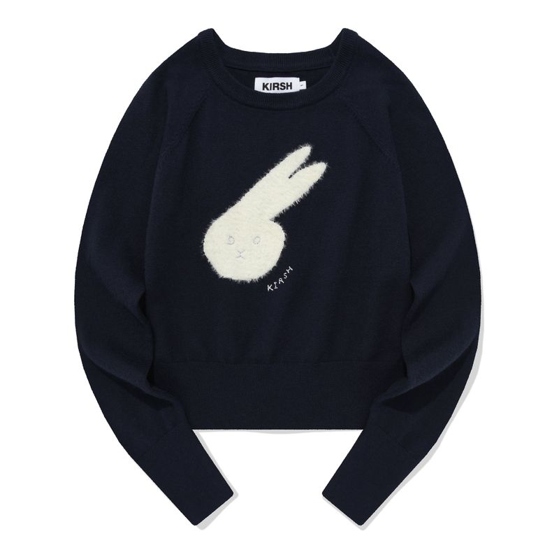 KIRSH（キルシー）の「WITTY BUNNY FACE POINT KNIT [DARK NAVY]（Tops）」
