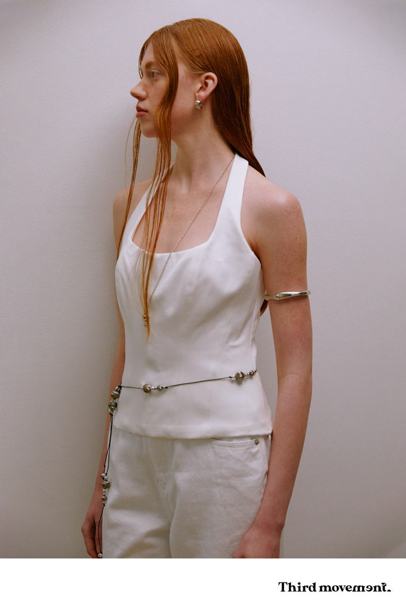 Shell Leather String Belt (Black)