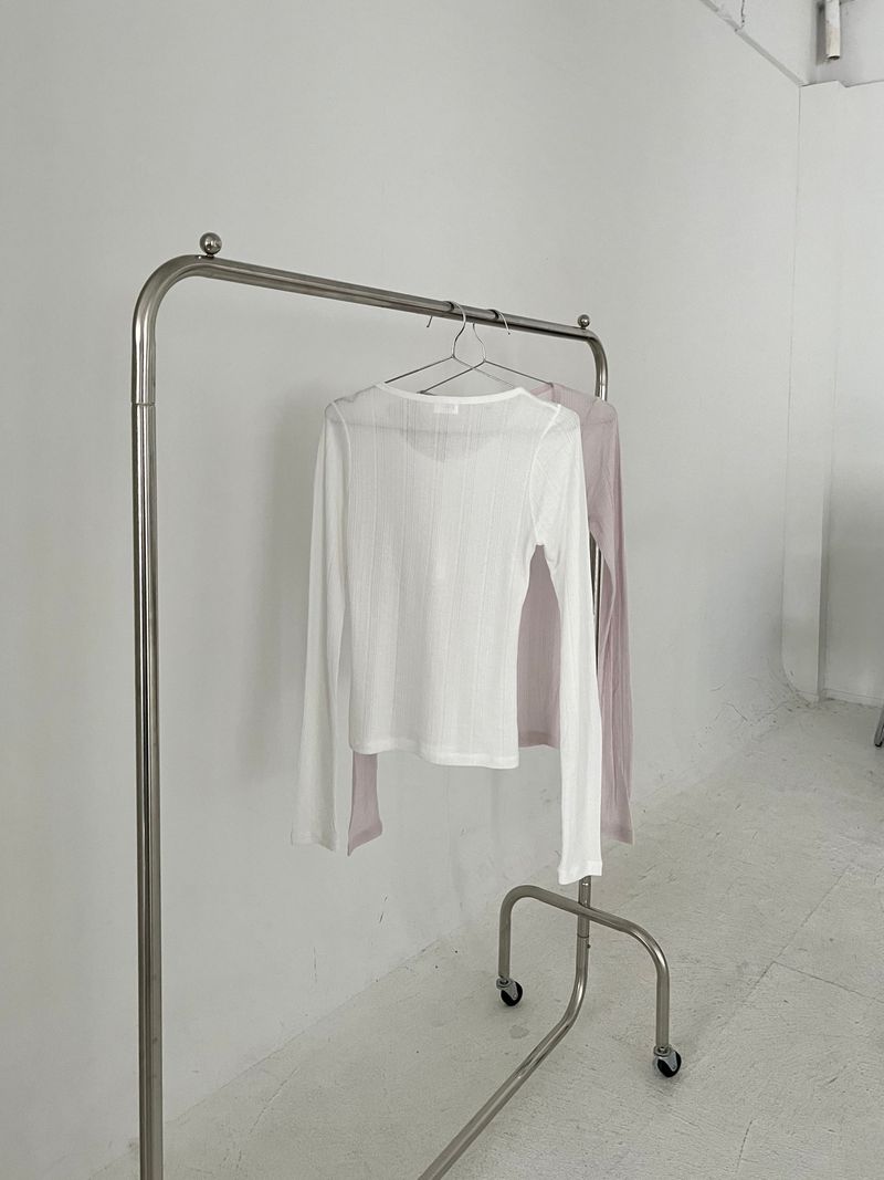 button long-sleeved T-shirt (2 colors)