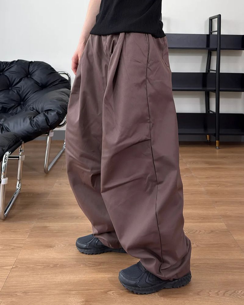 Luve Cotton Curved Wide Pants