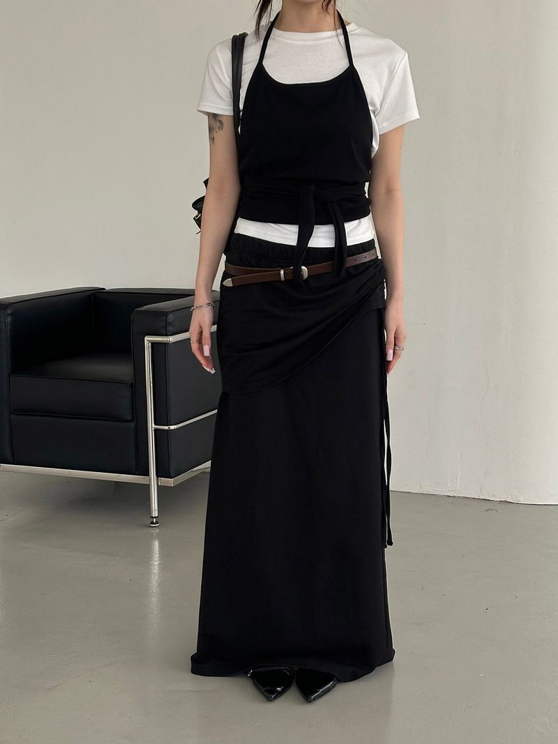 Halter wrap sleeveless top(2color)