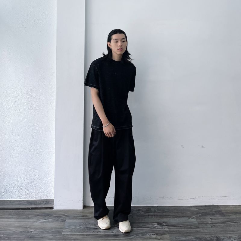 Speckled Reverse Seam Tee