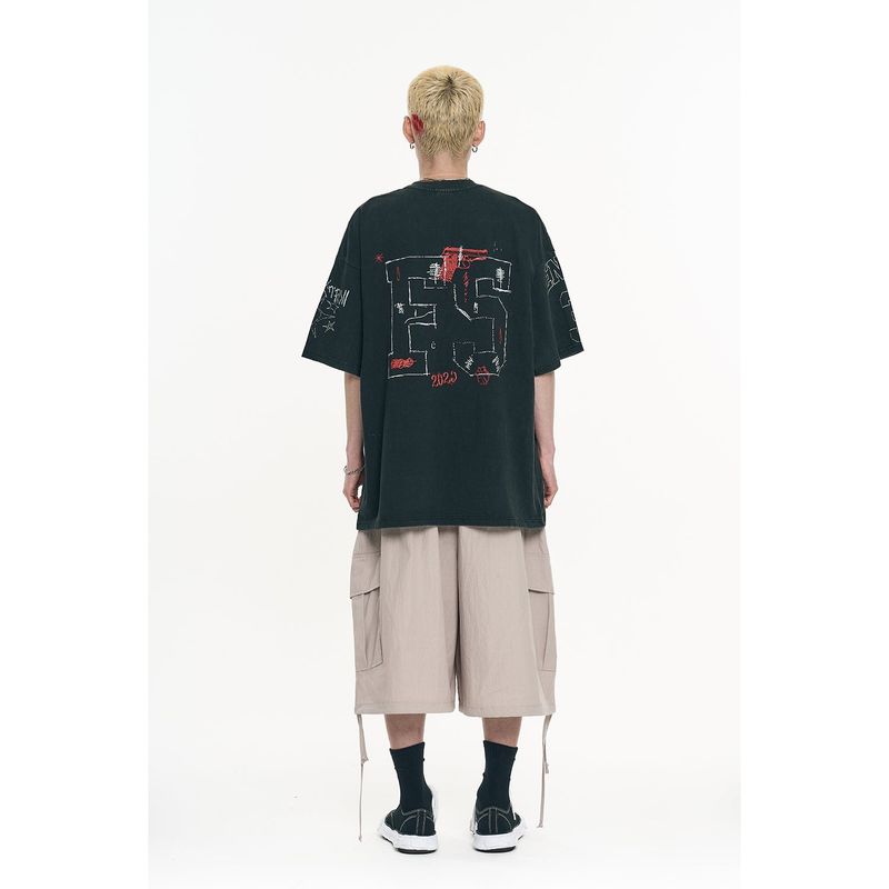 Balloon Bermuda Nylon Pants - Grey