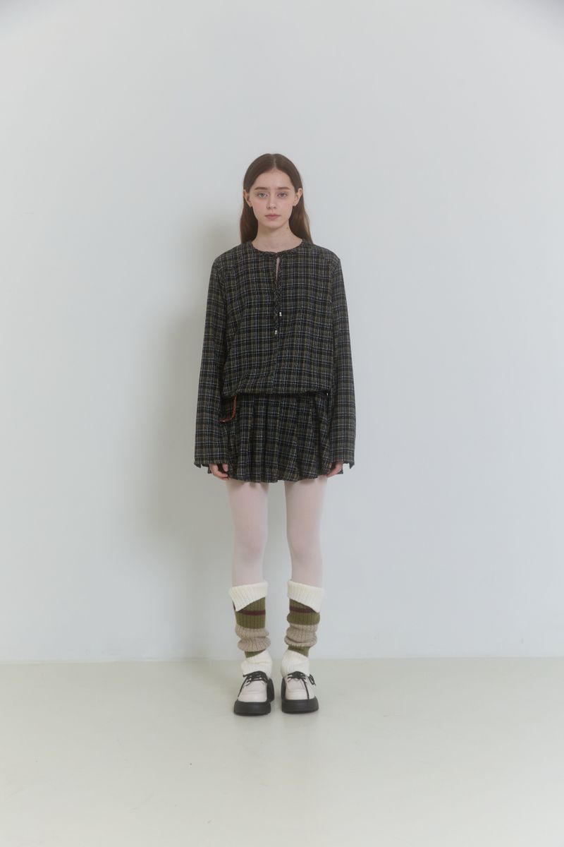 FROSTED CHECK DRESS