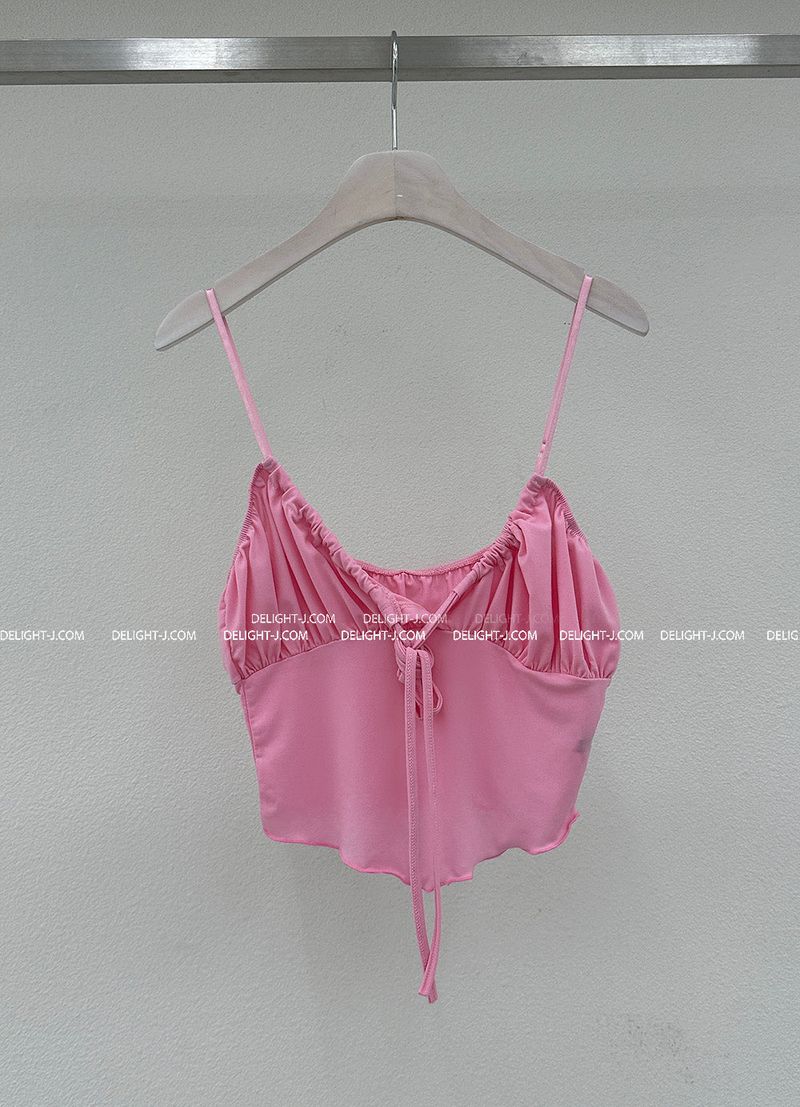 Boleum shirring bustier cropped sleeveless