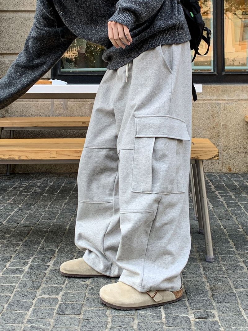 ベーシックオーバーヘンリーネックニット