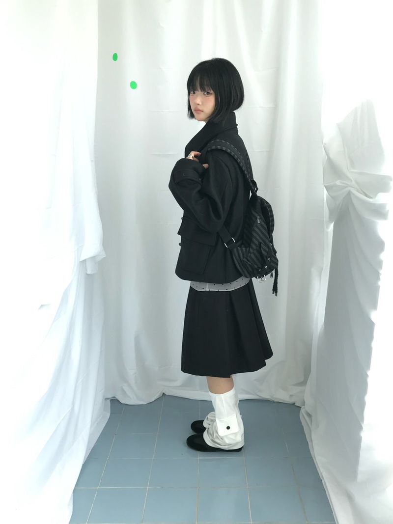 veloni basic bell pleats skirt