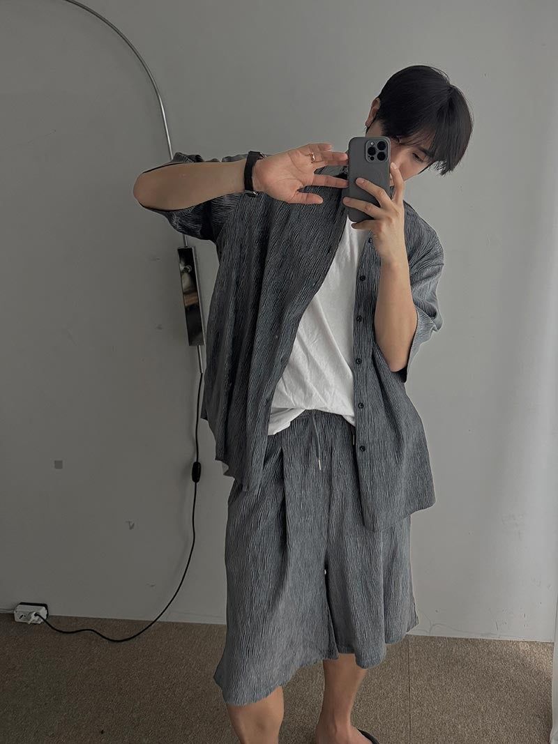 ASCLO(エジュクロ)の「ASCLO Vacation Pleats Banding Half Pants (3color)(Pants)」