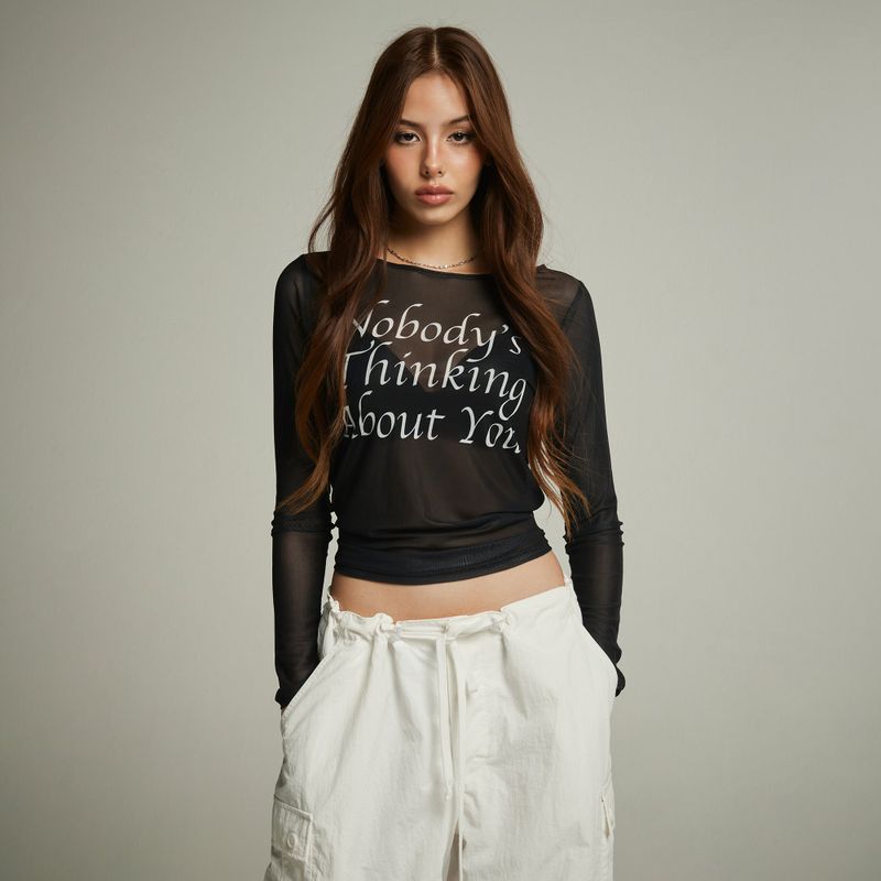 Fallen Angels(フォールンエンジェルズ)の「MESH TOP LONG SLEEVE_BLACK(Tops)」