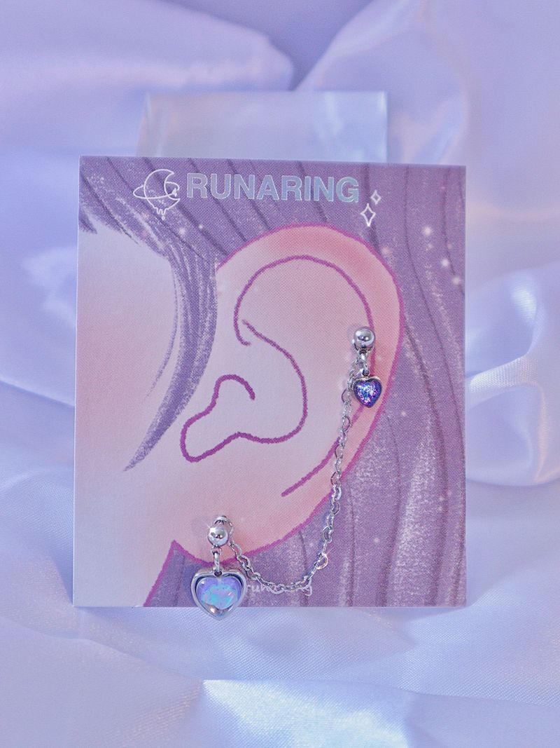 heart chain piercing