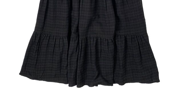 Roit Check Frill Long Banding Skirt