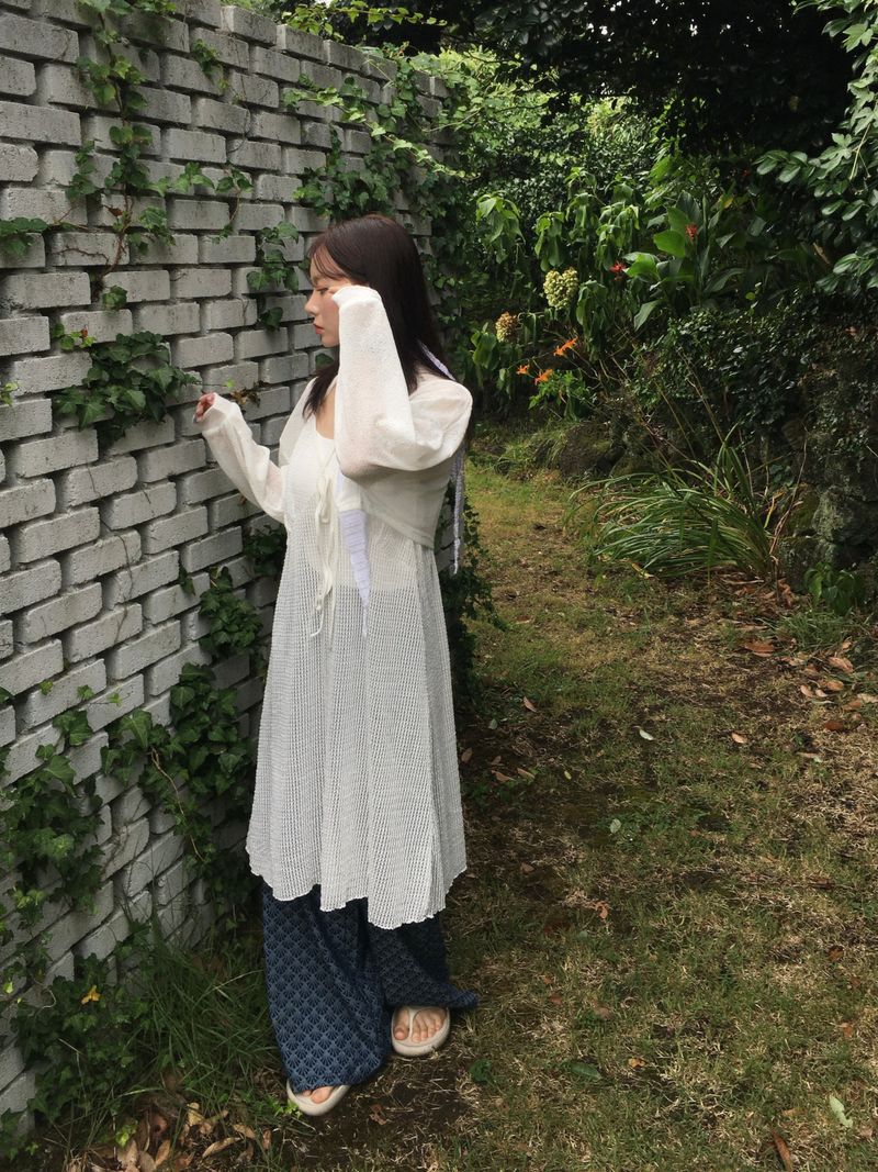 Airy Ribbon Tie Bolero (4c)