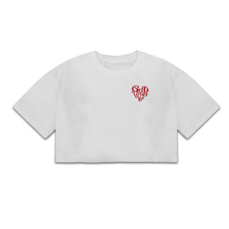 MAISONCASANOVA（メゾンカサノバ）の「God Loves You Cropped Tee（Tops）」