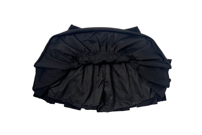 Empty Suede Frill Banding Mini Skirt