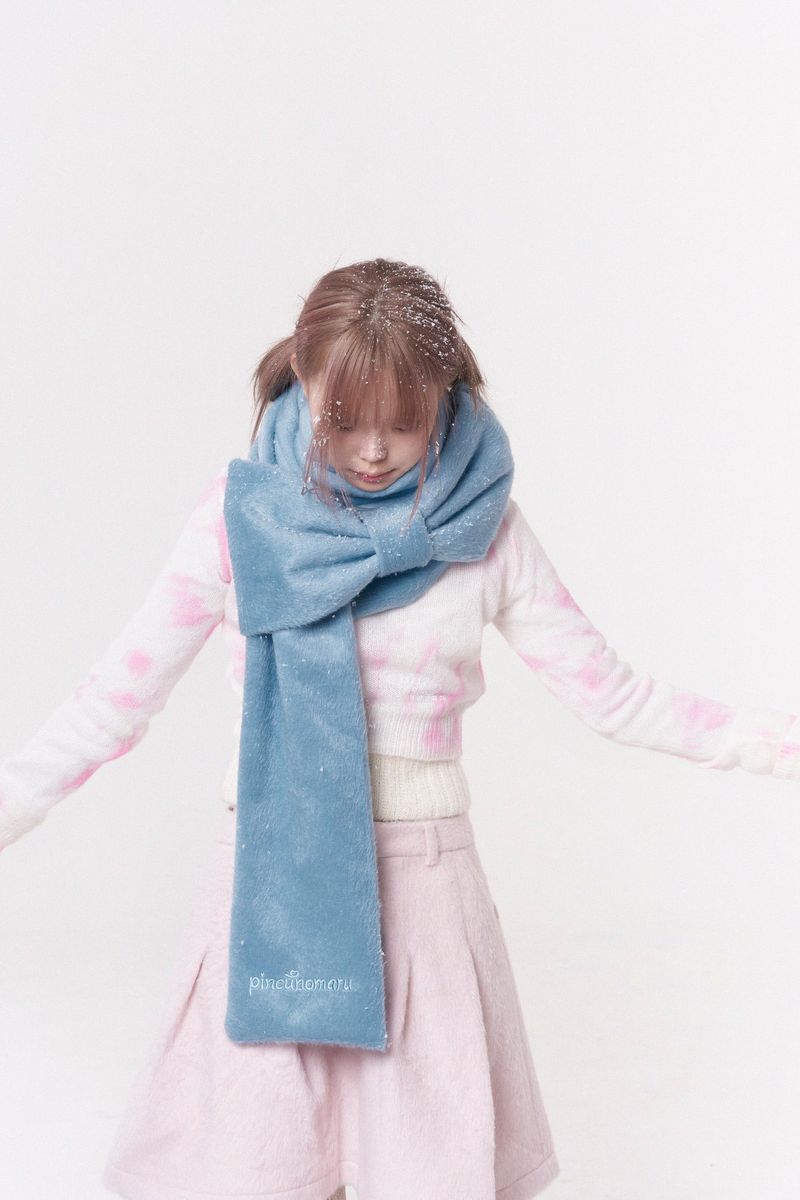 Ribbon Muffler_Fairy blue