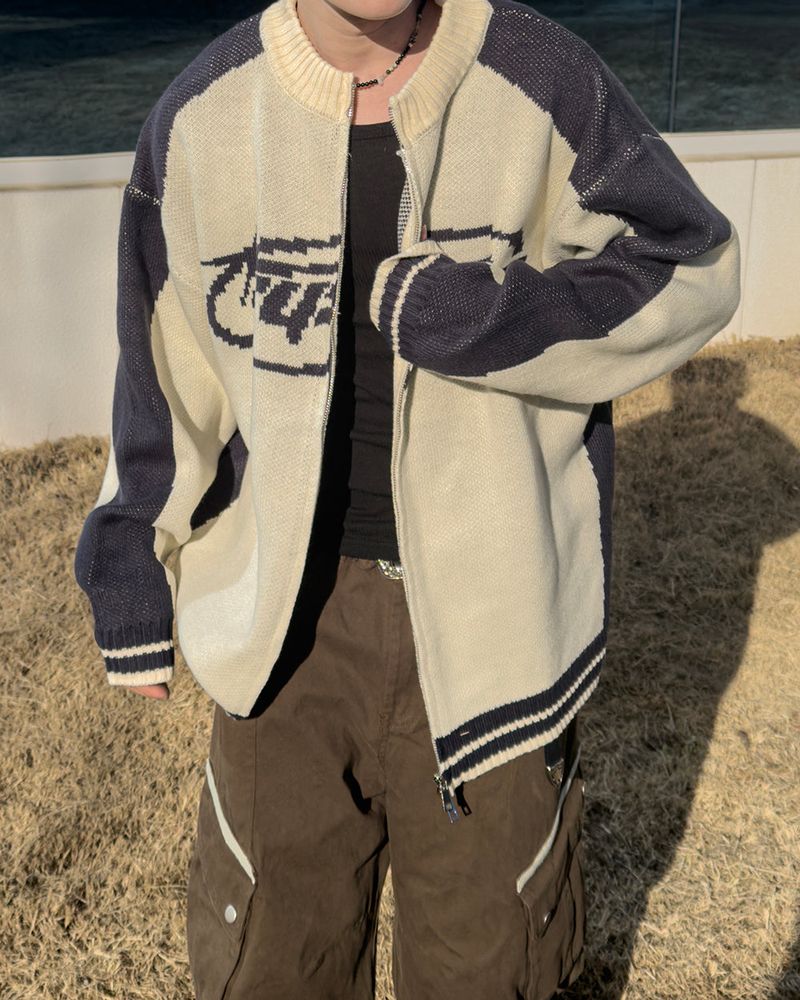 Corel Two-Way Raglan Knit Zip-Up
