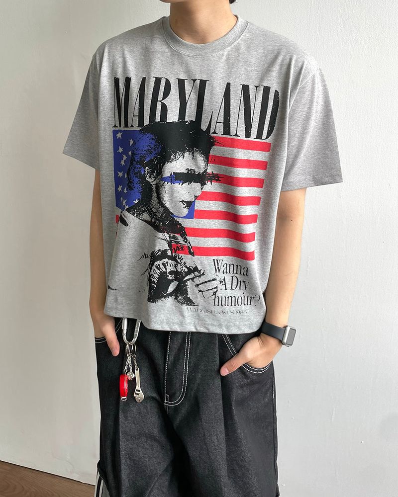 IDF（アイディーエフ）の「American Flag Cropped Short Sleeve Tee（Tops）」