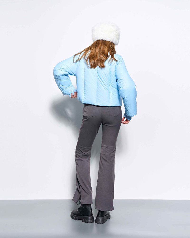 Rib Neck Goose Down Jacket _ Sky Blue