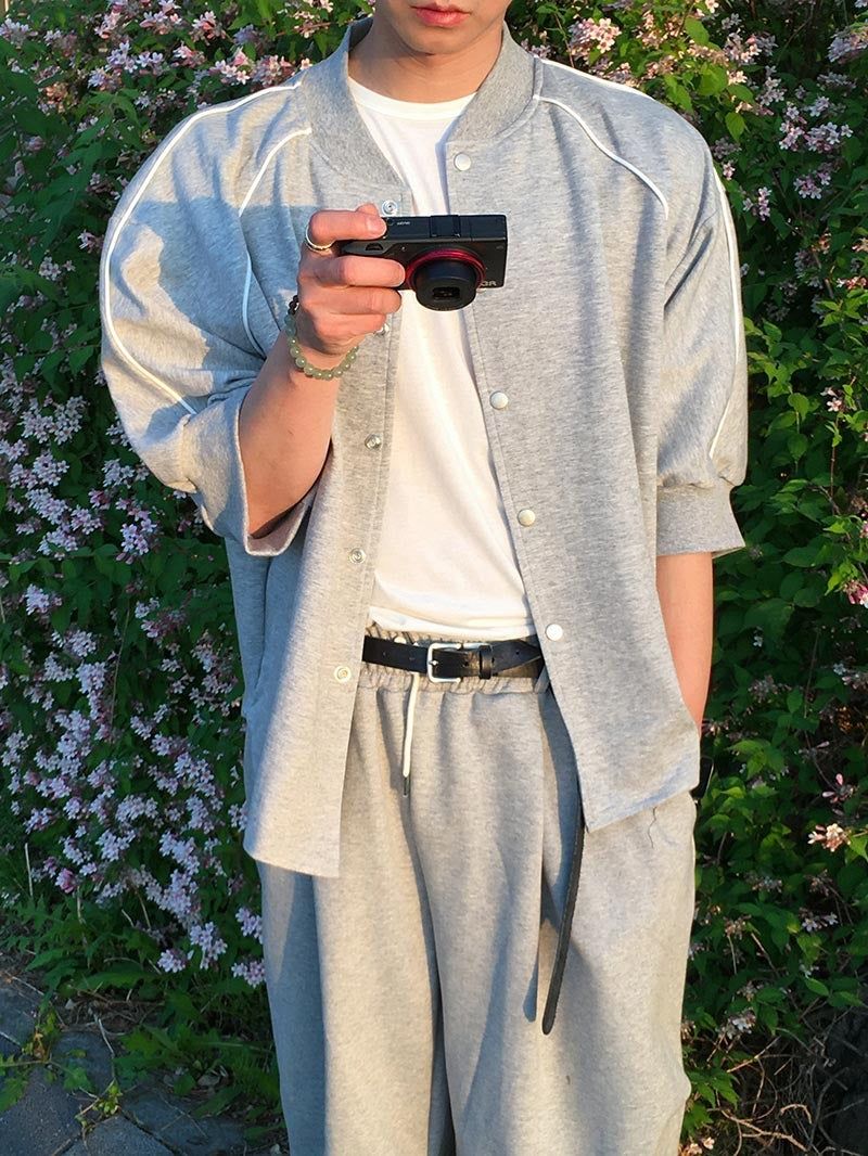 ASCLO（エジュクロ）の「[A-O0145] パイピング半袖ジャンパー (2色)（Jackets/Outerwear）」